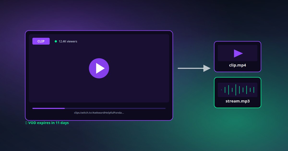 Archive Twitch Clips and VODs — Before the 14-Day Timer Runs Out